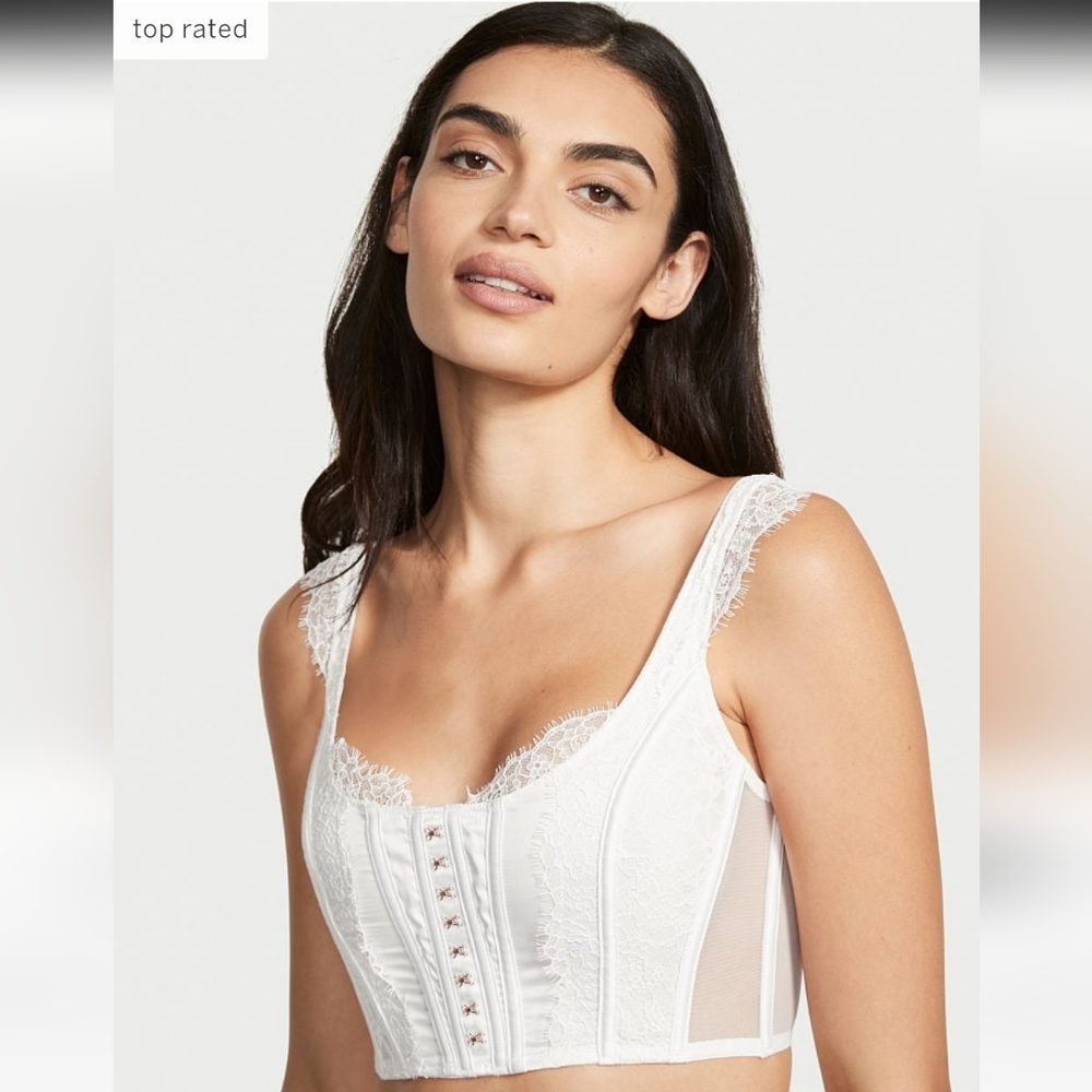 VS Corset Top in Coconut White